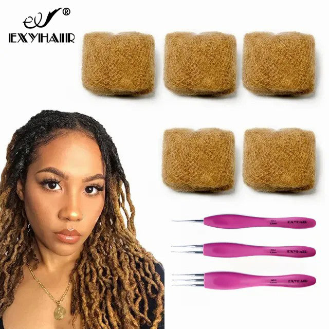 Exyhair #27 Tight Afro Kinky Bulk 100% Human Hair for Ideal to Make/ Repair Afro Hair Braids, Dreadlocks Extension, Afro Twist