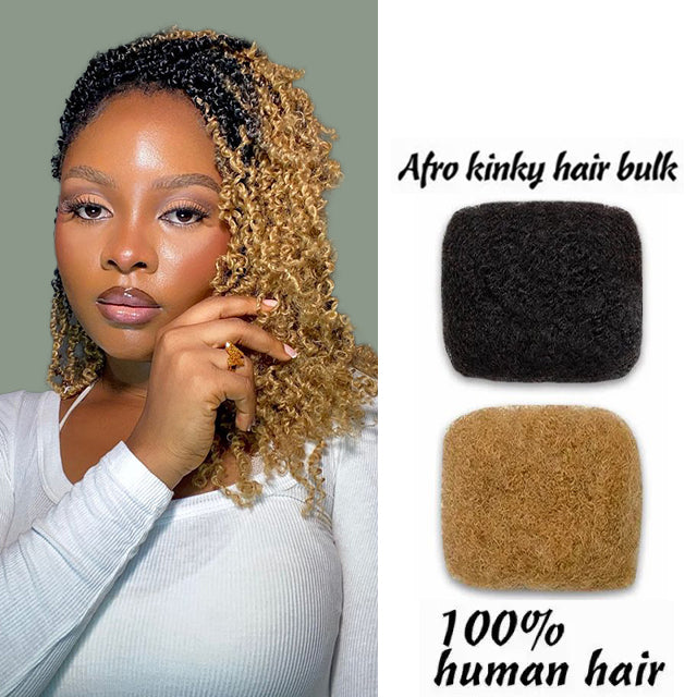 Exyhair Colour 1B/27 Ombre Afro kinky Bulk Human Hair For Twisting and Braiding Dreadlock Hair