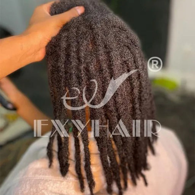 Exyhair 16 inch Tight Afro Kinky Bulk 100% Human Hair for Ideal to Make/ Repair Afro Hair Braids, Dreadlocks Extension, Afro Twist