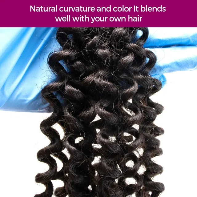 Exyhair Spring Twist Crochet 100% Human Hair Bulk Curly Texture for Faux Locs Spring Twist Hair Passion Twist Hair Butterfly Locs Crochet Hair