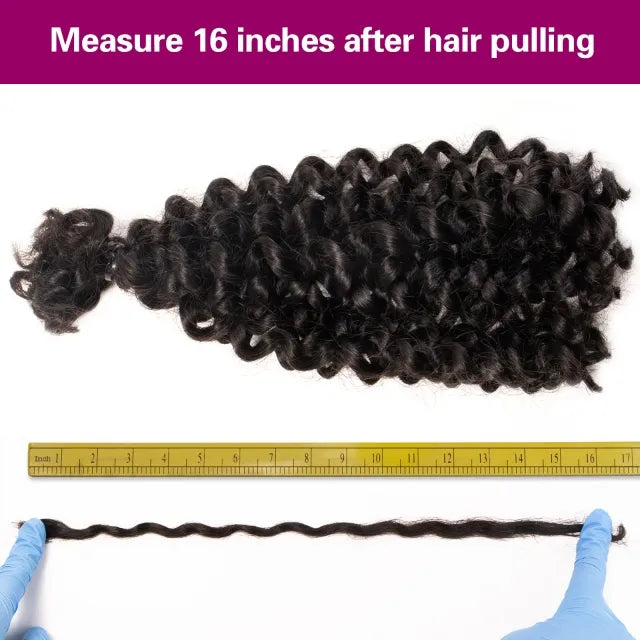 Exyhair Spring Twist Crochet 100% Human Hair Bulk Curly Texture for Faux Locs Spring Twist Hair Passion Twist Hair Butterfly Locs Crochet Hair
