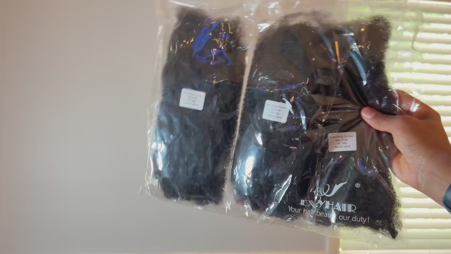 Exyhair Afro Kinkys Bulk Human Hair for Dreadlock Extensions Loc Repair Braiding Twist Afro Kinky Human Hair for Locs 1 Pack 30 Gram