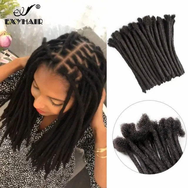 0.4CM Best Selling Tight Afro Kinky Human Hair Crochet Dreadlock Extensions (Free crochet hook + Free shipping)