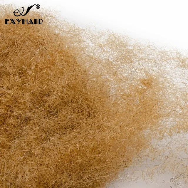 Exyhair #27 Tight Afro Kinky Bulk 100% Human Hair for Ideal to Make/ Repair Afro Hair Braids, Dreadlocks Extension, Afro Twist