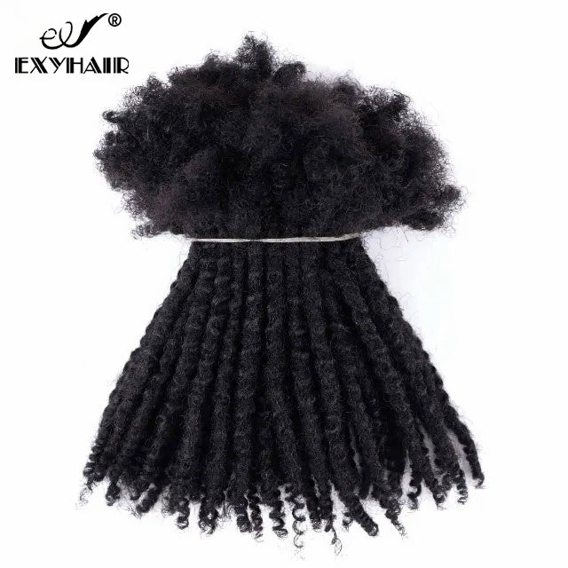 Textured Locs Afro Kinky 100% Human Hair (Free crochet hook + Free shipping)