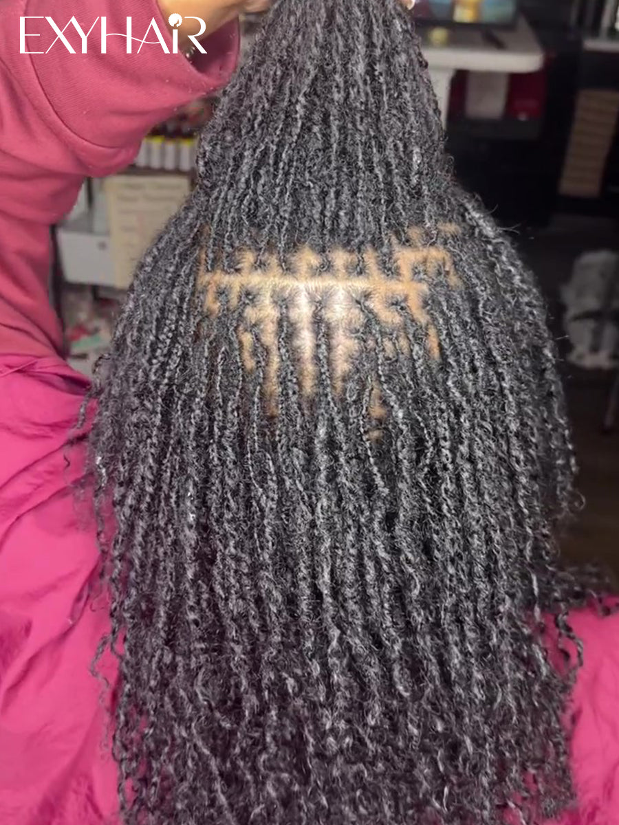 Exyhair #Salt and Pepper Tight Afro Kinky Bulk 100% Human Hair for Ideal to Make/ Repair Afro Hair Braids, Dreadlocks Extension, Afro Twist, with Crochet Hook