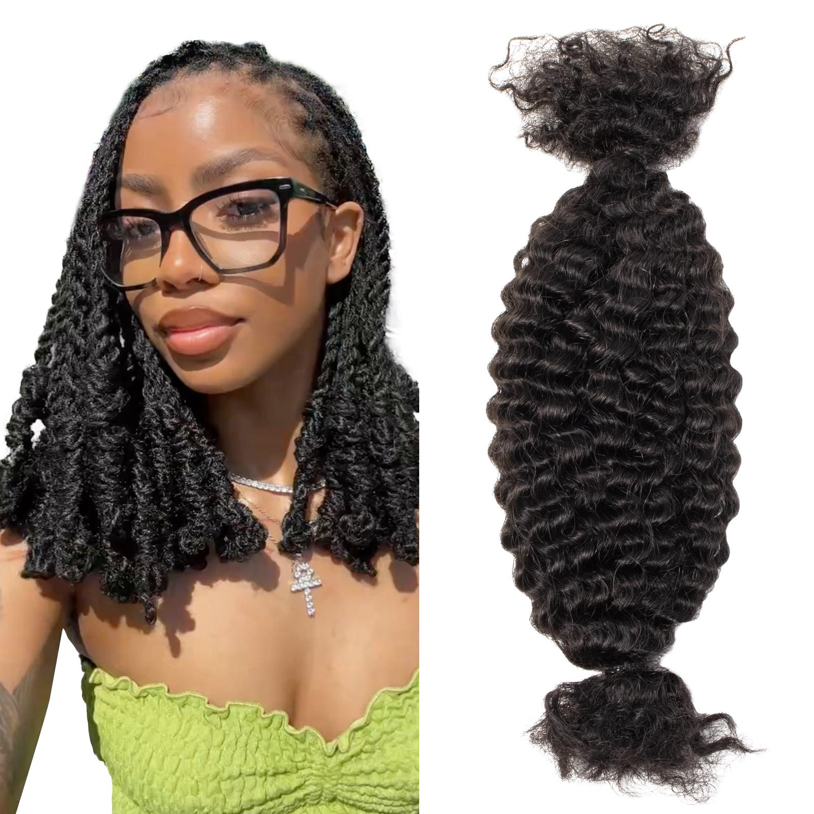 Exyhair Marley Twist Braiding Hair 100% Human Hair for Faux Locs Spring Twist Hair Passion Twist Hair Butterfly Locs Crochet Hair