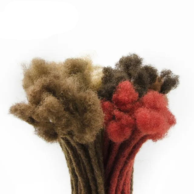 Exyhair Afro Kinky Human Hair Crochet Dreadlock Extensions Color customization ( Free Shipping + Free Crochet hook)