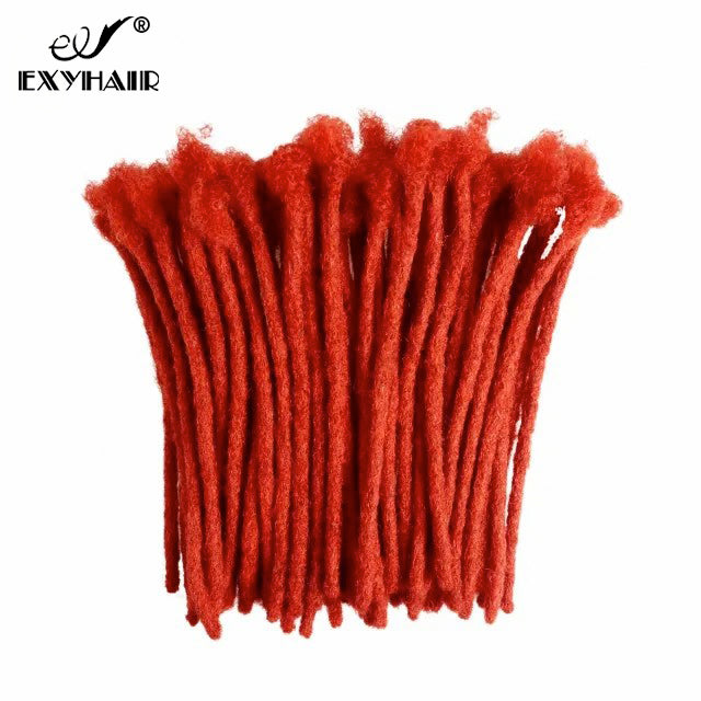 #Red Crochet Dreadlock Extensions 100% Human Hair (Free crochet hook + Free shipping)
