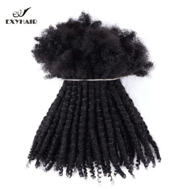 Textured Locs Afro Kinky 100% Human Hair (Free crochet hook + Free shipping)