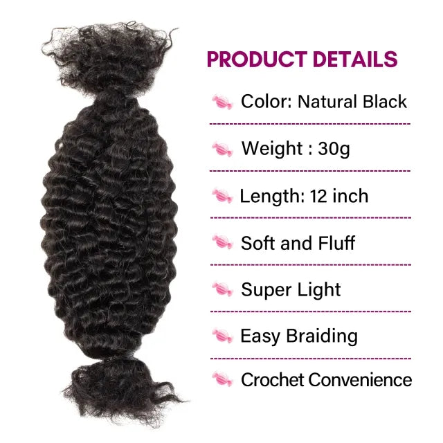 100% Human Hair Marley Twist Braiding Hair Marley Hair for Faux Locs Spring Twist Hair Passion Twist Hair Butterfly Locs Crochet Hair