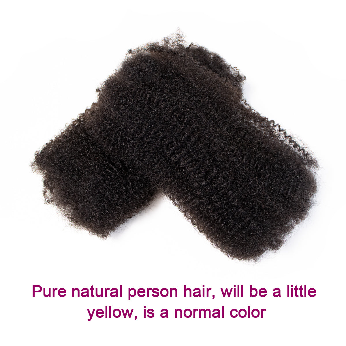 Exyhair Afro Kinky Bulk 100% Human Hair Bundles, Kinky Curly 3 Pack 1B Natural Black, Perfect for Braiding, Twists & Dreadlocks with Crochet Hook