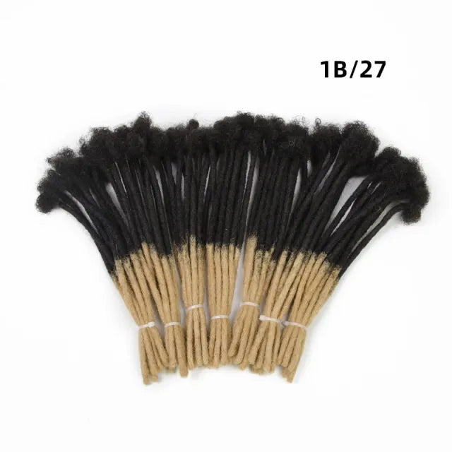 Exyhair Afro Kinky Human Hair Ombre Colors Crochet Dreadlock Extensions ( Free eyelashes + Free shipping)