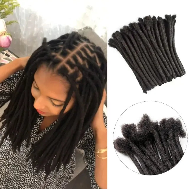 Exyhair 0.4CM Best Selling Tight Afro Kinky Human Hair Crochet Dreadlock Extensions (Free crochet hook + Free shipping)