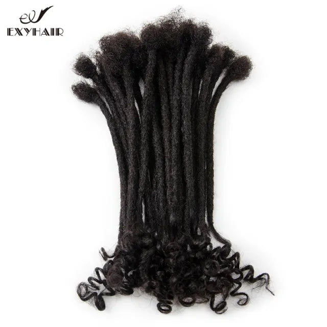 High Quality Afro Kinky 100% Human Hair Crochet Dreadlocks with Human Curly Ends ( Free crochet hook + Free shipping)