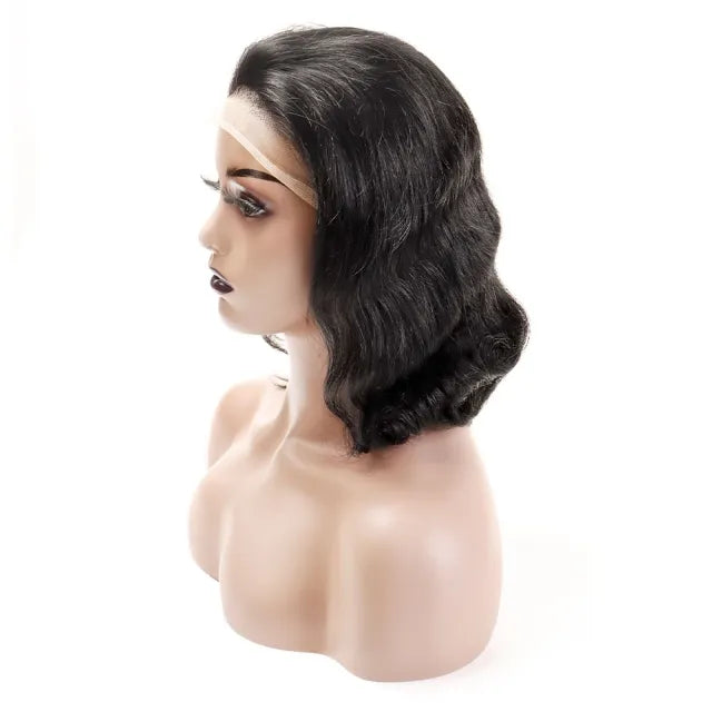 Exyhair 180% Density Body Wave Short Bob 13*4 Lace Front Wigs 100% Human Hair Wigs Pre Plucked Human Hair Wigs