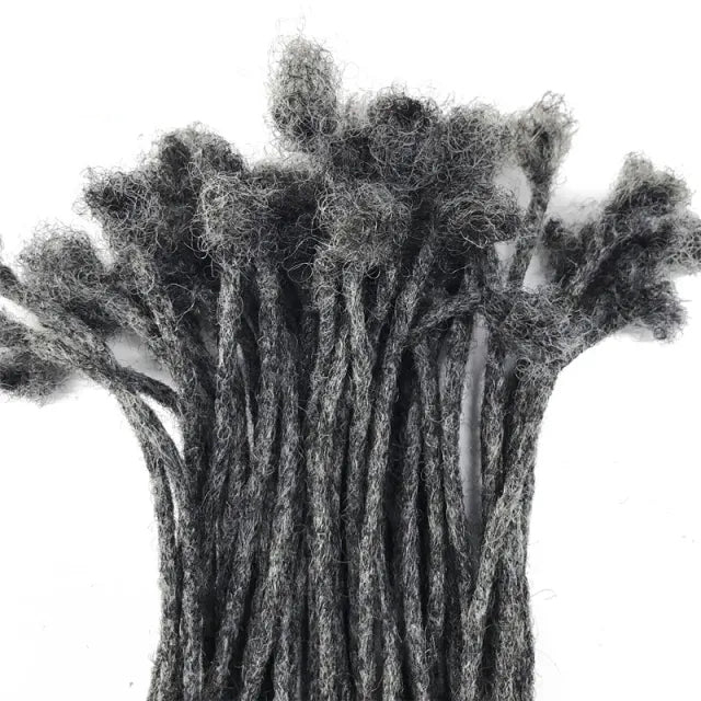 Exyhair Salt and Pepper High Quality Afro Kinky 100% Human Hair Crochet Dreadlock Extensions