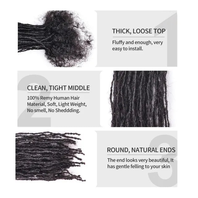 Exyhair Micro Faux Locs Crochet Hair, Sister Mini (0.1 cm) Afro Locks Braids Styles ( Free crochet hook + Free shipping)