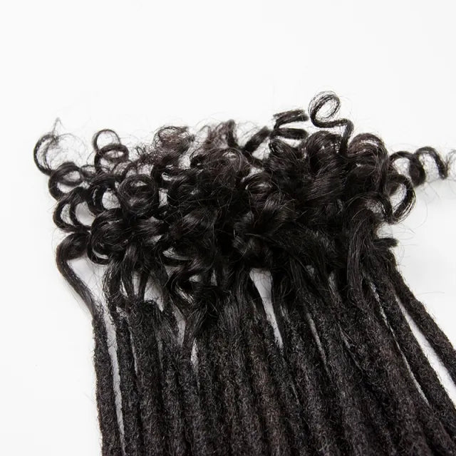 Exyhair High Quality Afro Kinky 100% Human Hair Crochet Dreadlocks with Human Curly Ends ( Free crochet hook + Free shipping)