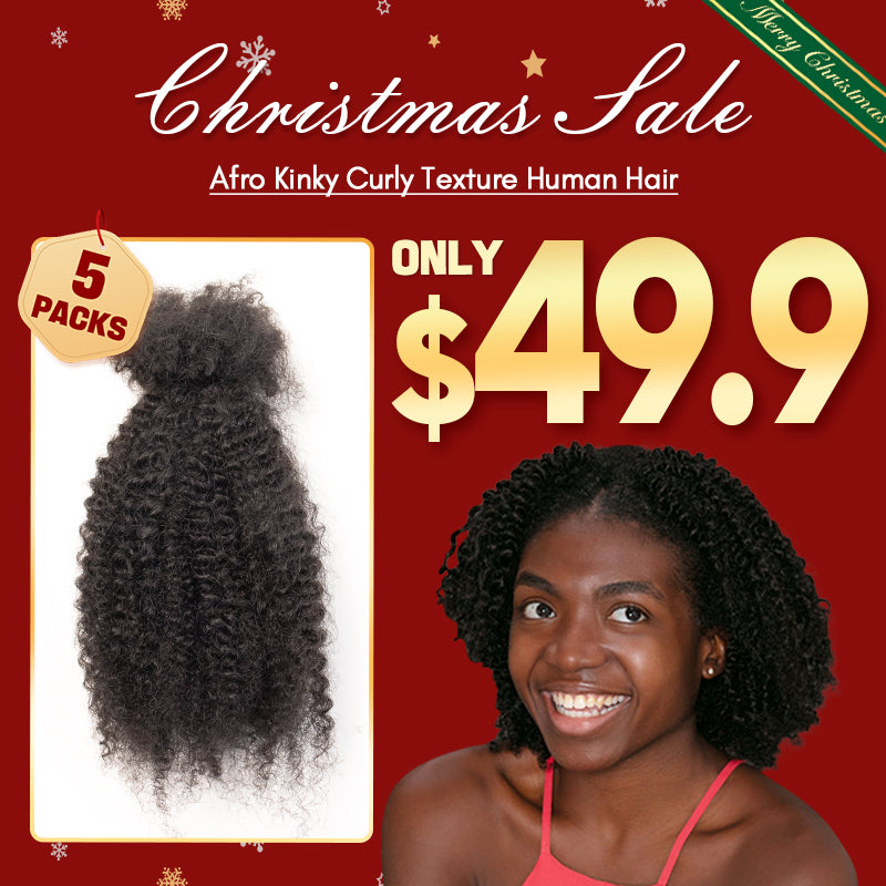 Exyhair Afro Kinky Curly Human Hair Bulk Curly Texture for Permanent Micro Locs,Twists, Braids, Repair Locs (#1B Natural Black)