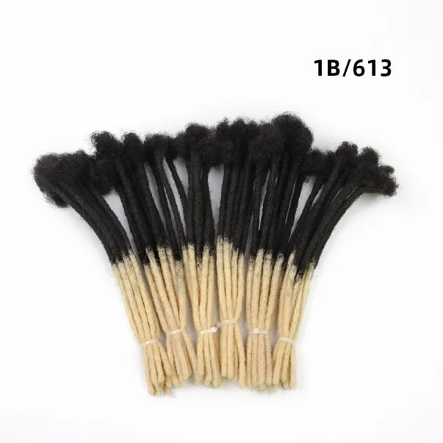 Exyhair Afro Kinky Human Hair Ombre Colors Crochet Dreadlock Extensions ( Free eyelashes + Free shipping)