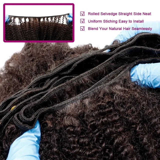 Exyhair Best Selling Tight Afro Kinky Curly for Weaving in 100% Human Weave Hair 4B 4C Hair Extensions 120g Afro Kinkys Curly Hair Bundles