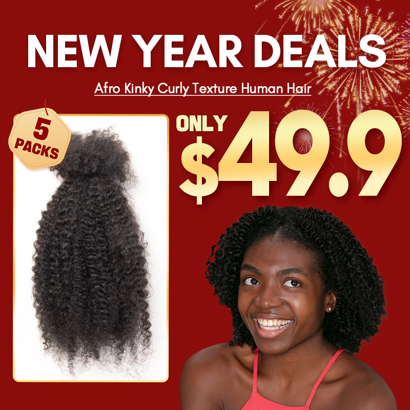 Exyhair Afro Kinky Curly Human Hair Bulk Curly Texture for Permanent Micro Locs,Twists, Braids, Repair Locs (#1B Natural Black)