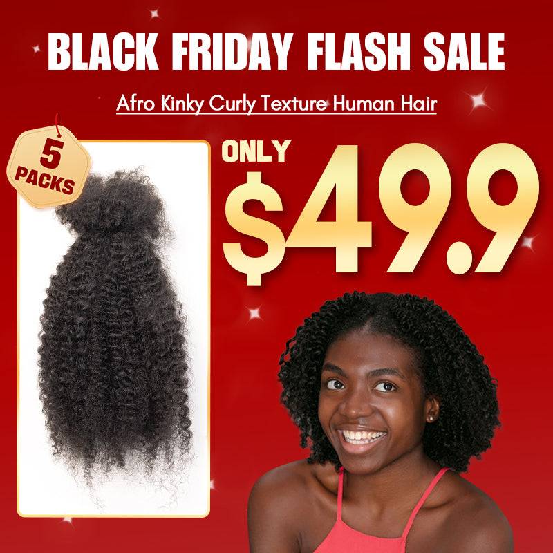 Exyhair Afro Kinky Curly Human Hair Bulk Curly Texture for Permanent Micro Locs,Twists, Braids, Repair Locs (#1B Natural Black)