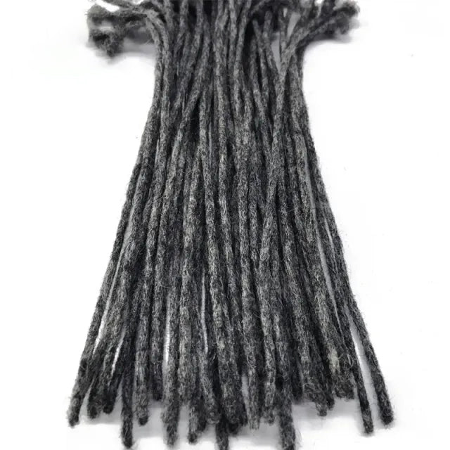 Exyhair Salt and Pepper High Quality Afro Kinky 100% Human Hair Crochet Dreadlock Extensions