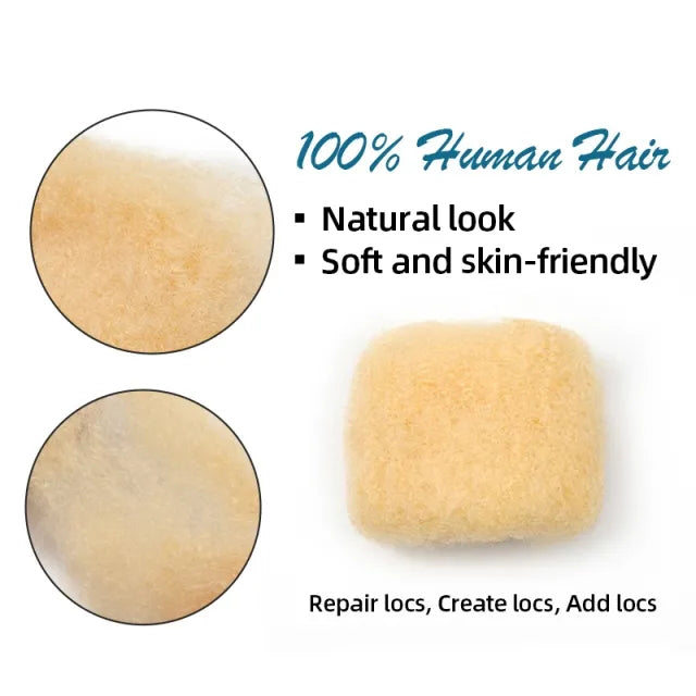Exyhair #613 Tight Afro Kinky Bulk Human Hair for Draedlock Extensions, Repair Locs, Twists and Braids