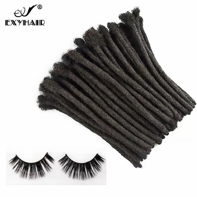 4 Inch Hot Style High Quality Afro Kinky Human Hair Crochet Dreadlock Extensions ( Free crochet hook + Free shipping)