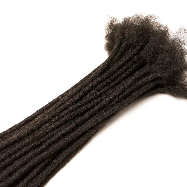 Exyhair #2 Loc Extensions Human Hair for Man/Women Handmade Permanent Soft Locs with Needle