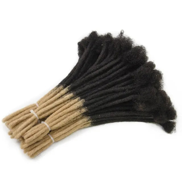 Exyhair Afro Kinky Human Hair Ombre Colors Crochet Dreadlock Extensions ( Free eyelashes + Free shipping)