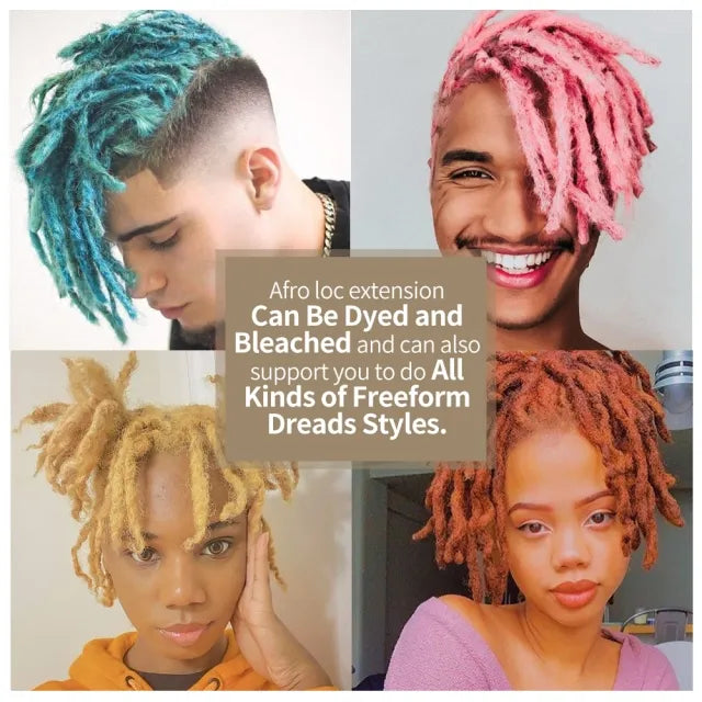 Exyhair 100% Human Hair Dreadlocks Extensions Blonde #613 Handmade Loc Crochet Braiding ( Free crochet hook + Free shipping)
