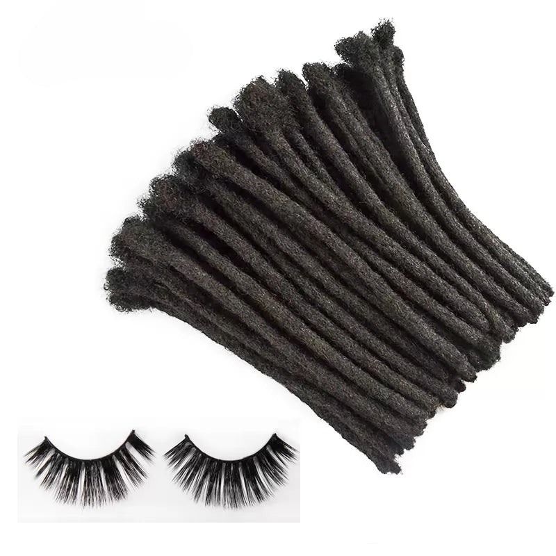 Exyhair 0.8CM Exyhair Afro Kinky 100% Human Hair Crochet Dreadlock Extensions ( Free crochet hook + Free shipping)