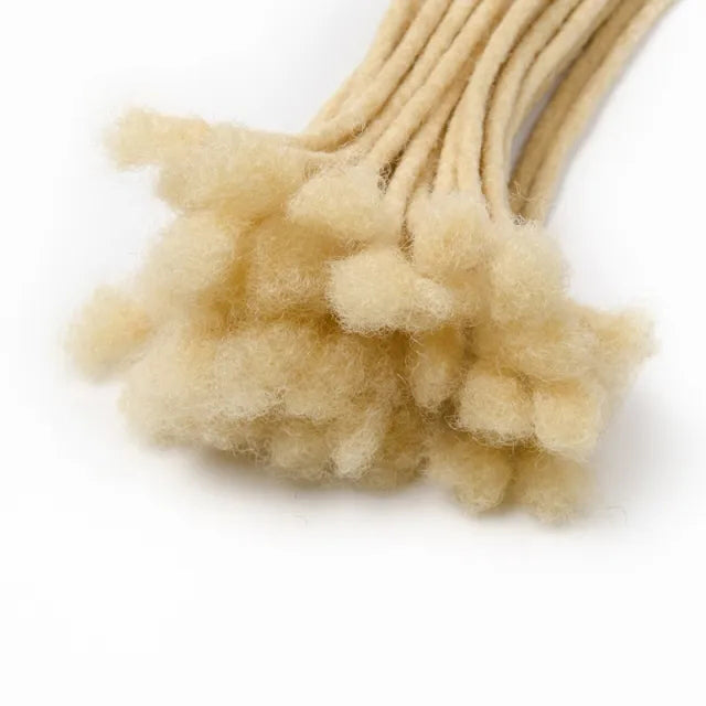 Exyhair 100% Human Hair Dreadlocks Extensions Blonde #613 Handmade Loc Crochet Braiding ( Free crochet hook + Free shipping)