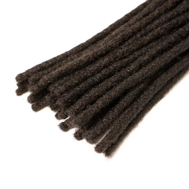 Exyhair #2 Loc Extensions Human Hair for Man/Women Handmade Permanent Soft Locs with Needle