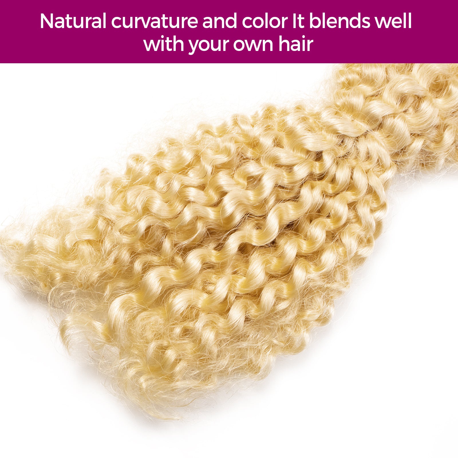 Exyhair Afro Kinky Curly Human Hair Bulk Curly Texture for Permanent Micro Locs,Twists, Braids, Repair Locs (#1B Natural Black)