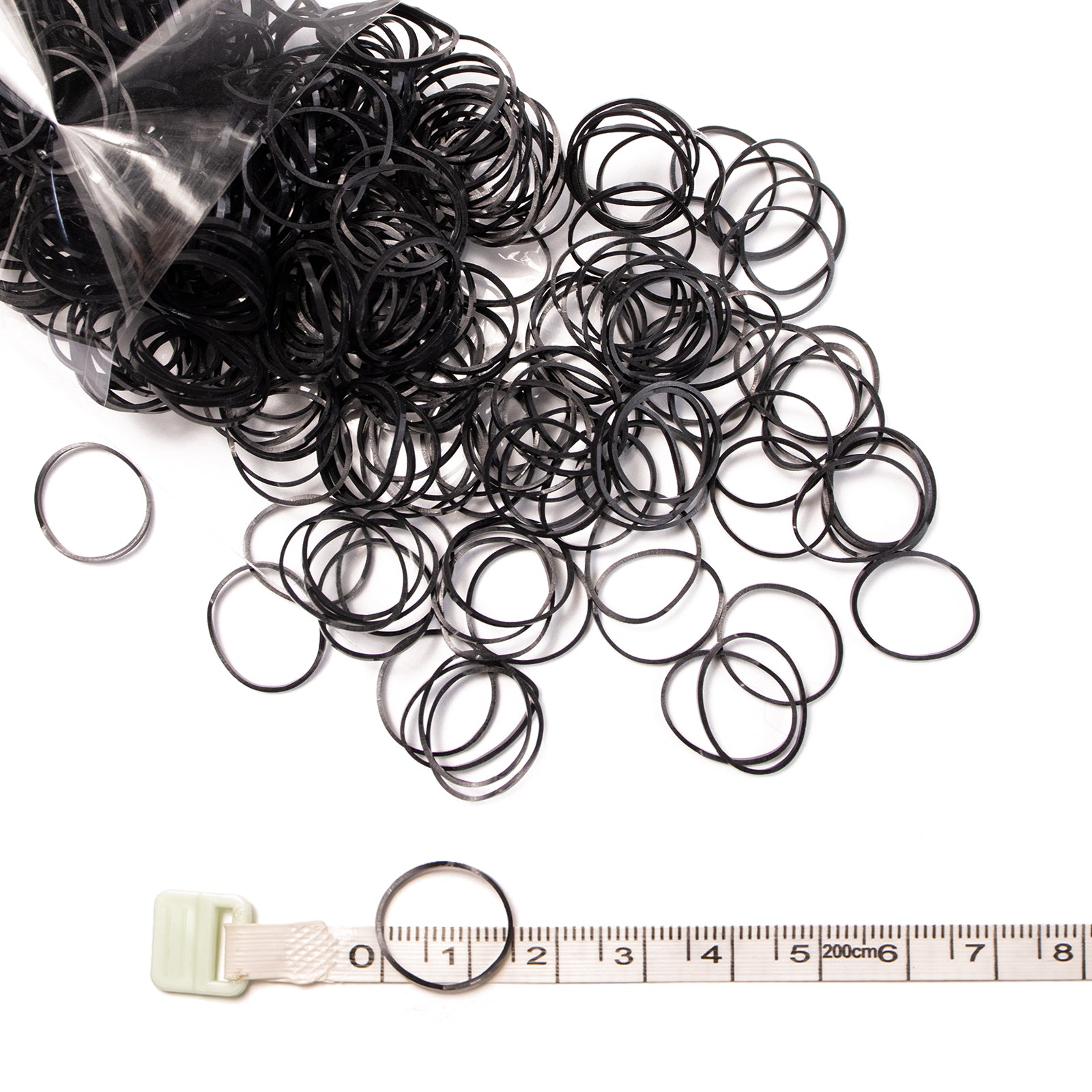 Exyhair Black Elastic Hair Ties Non Slip Rubber Bands for Girls and Women