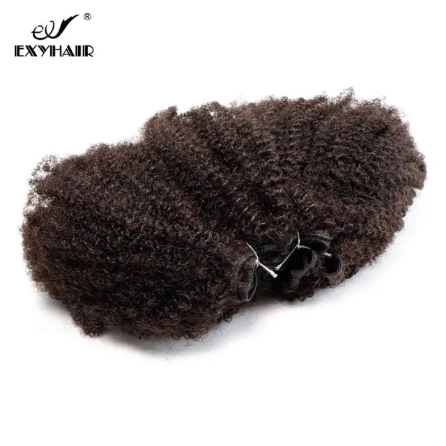 Exyhair Best Selling Tight Afro Kinky Curly for Weaving in 100% Human Weave Hair 4B 4C Hair Extensions 120g Afro Kinkys Curly Hair Bundles