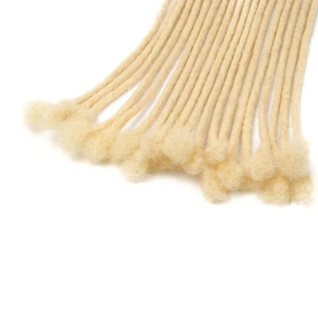 Exyhair 100% Human Hair Dreadlocks Extensions Blonde #613 Handmade Loc Crochet Braiding ( Free crochet hook + Free shipping)