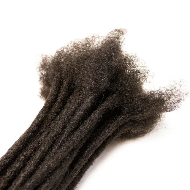 Exyhair #2 Loc Extensions Human Hair for Man/Women Handmade Permanent Soft Locs with Needle