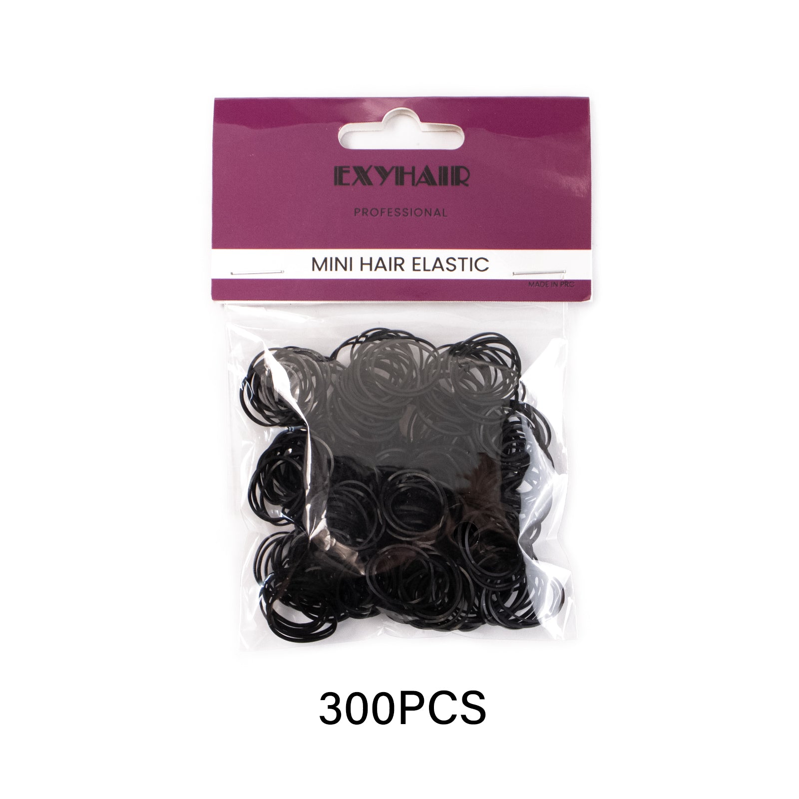 Exyhair Black Elastic Hair Ties Non Slip Rubber Bands for Girls and Women