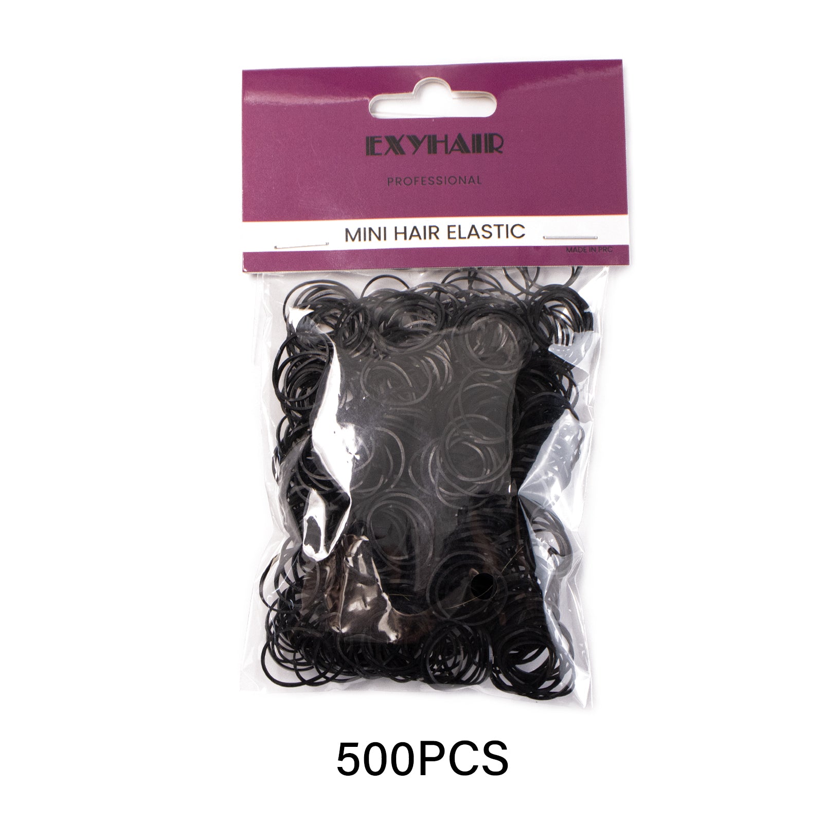 Exyhair Black Elastic Hair Ties Non Slip Rubber Bands for Girls and Women