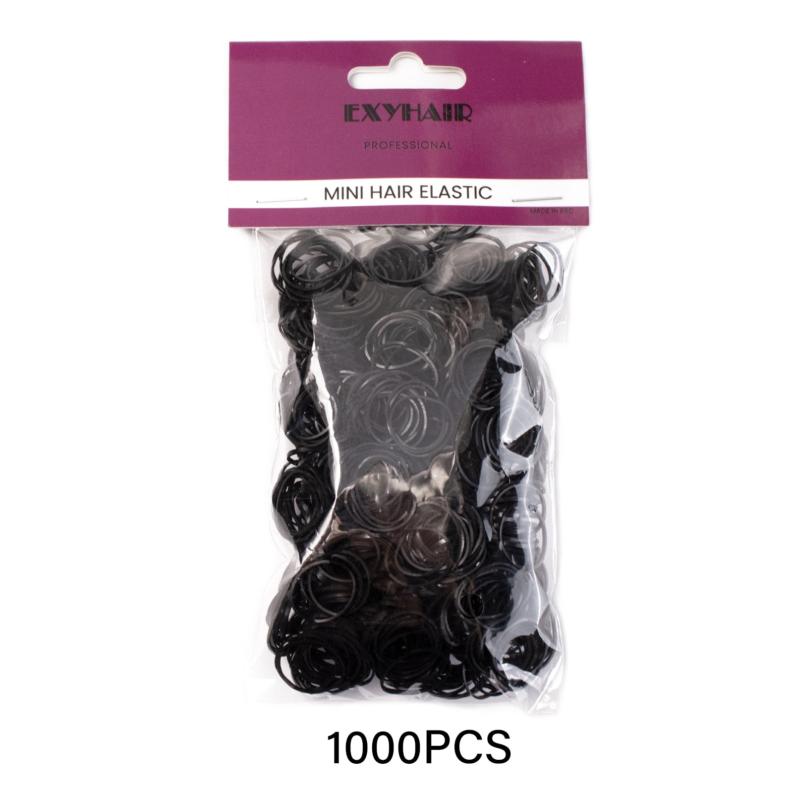 Exyhair Black Elastic Hair Ties Non Slip Rubber Bands for Girls and Women