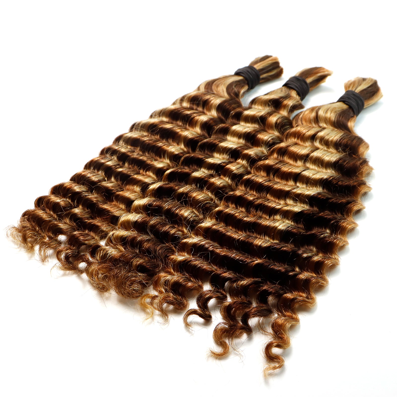 Exyhair 60G Water Wave Natural Black Bulk Human Hair Extensions for boho knotless braiding hair, twist, braids and miracle knots