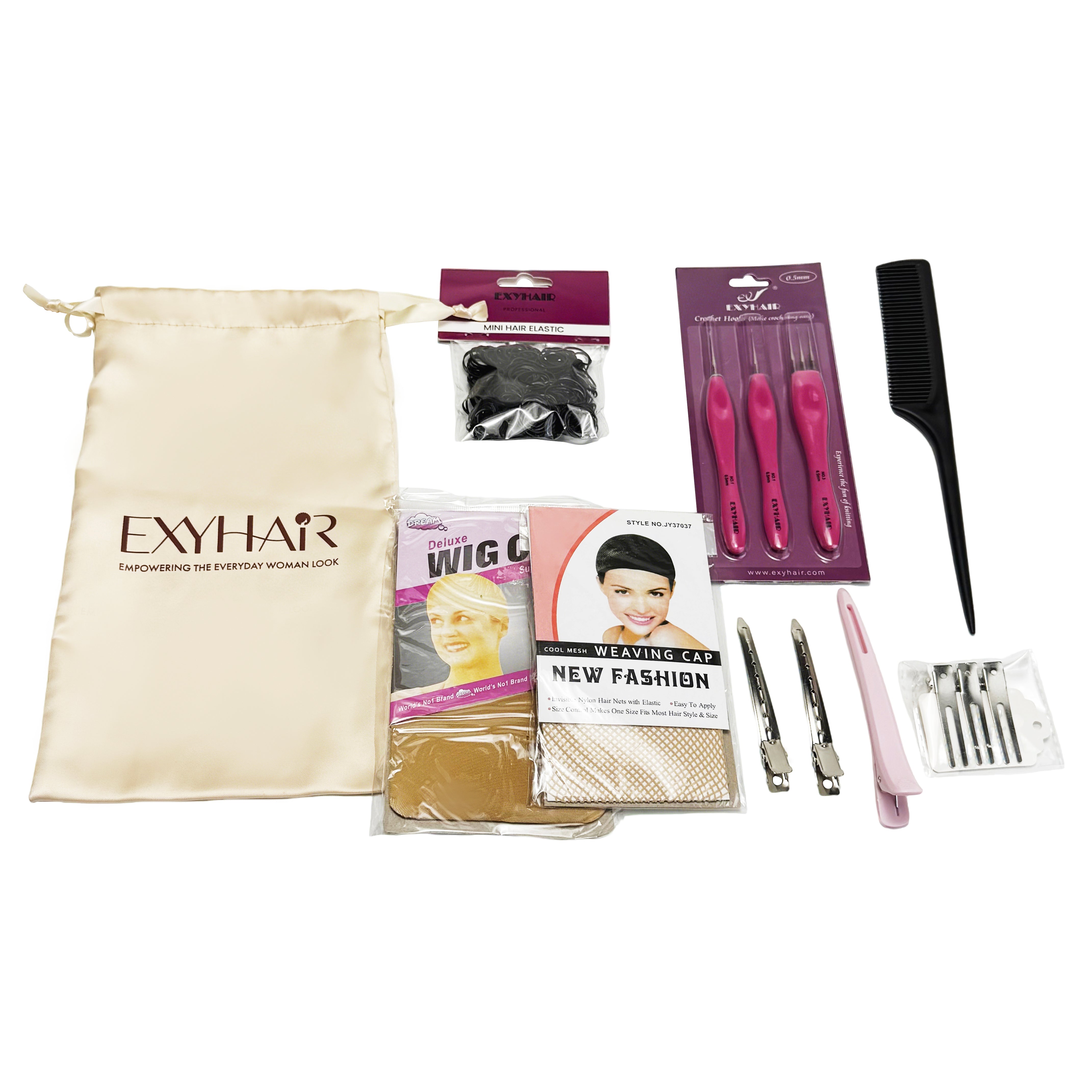 Exyhair Luxury Hair Styling & Care Gift Set Crochet Hook