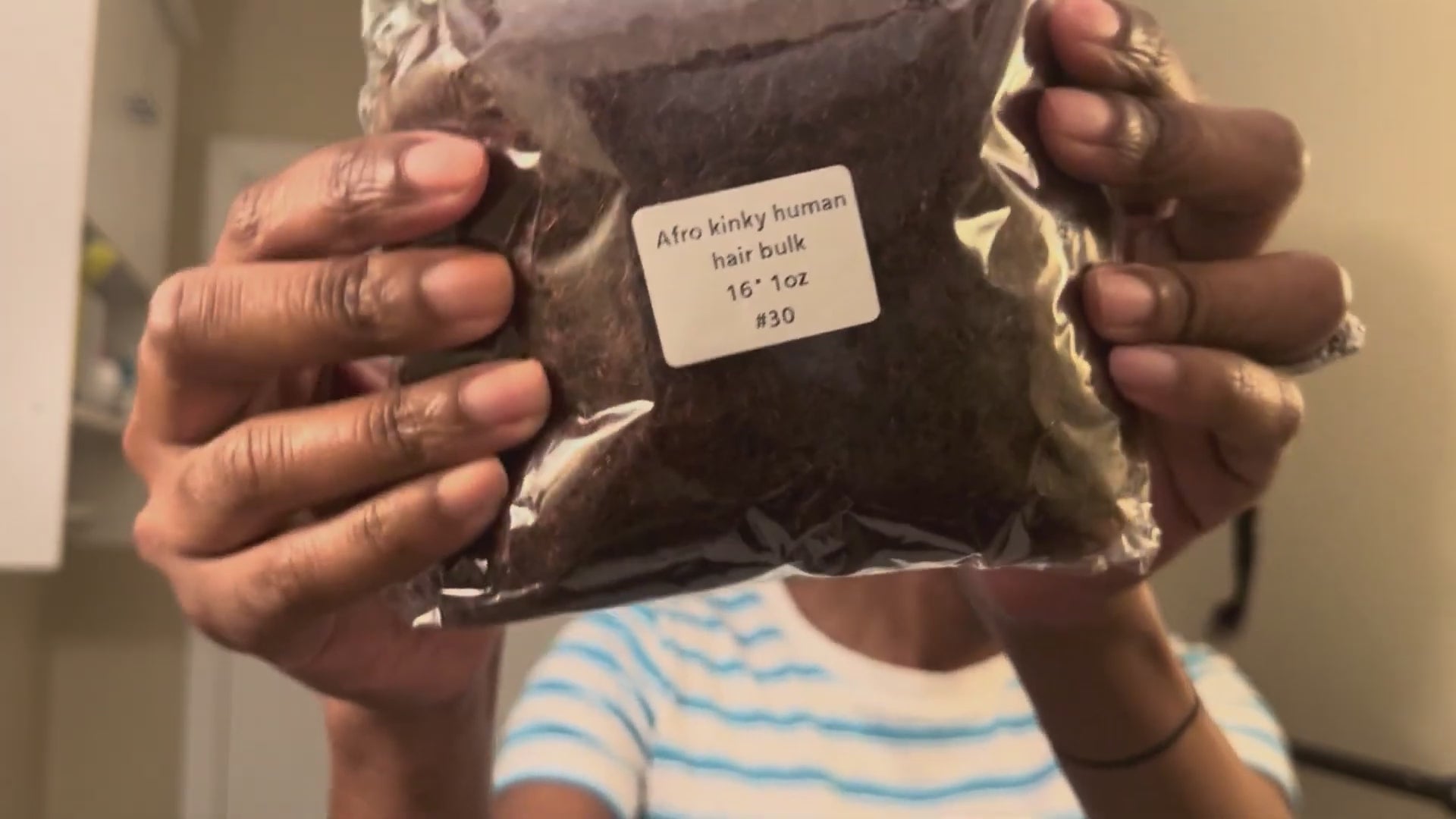 Exyhair #30 Tight Afro Kinky Bulk 100% Human Hair for Ideal to Make/ Repair Afro Hair Braids, Dreadlocks Extension, Afro Twist