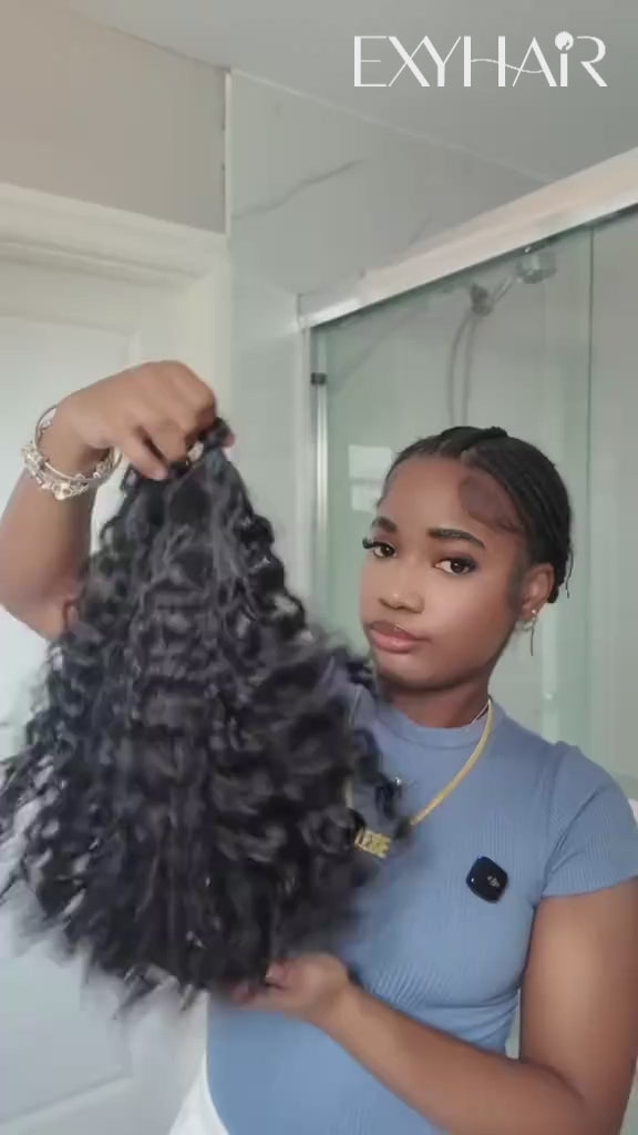 Exyhair Afro Kinky Curly V Part Wigs 180% Density Glueless  Human Hair Beginner Friendly No Leave Out