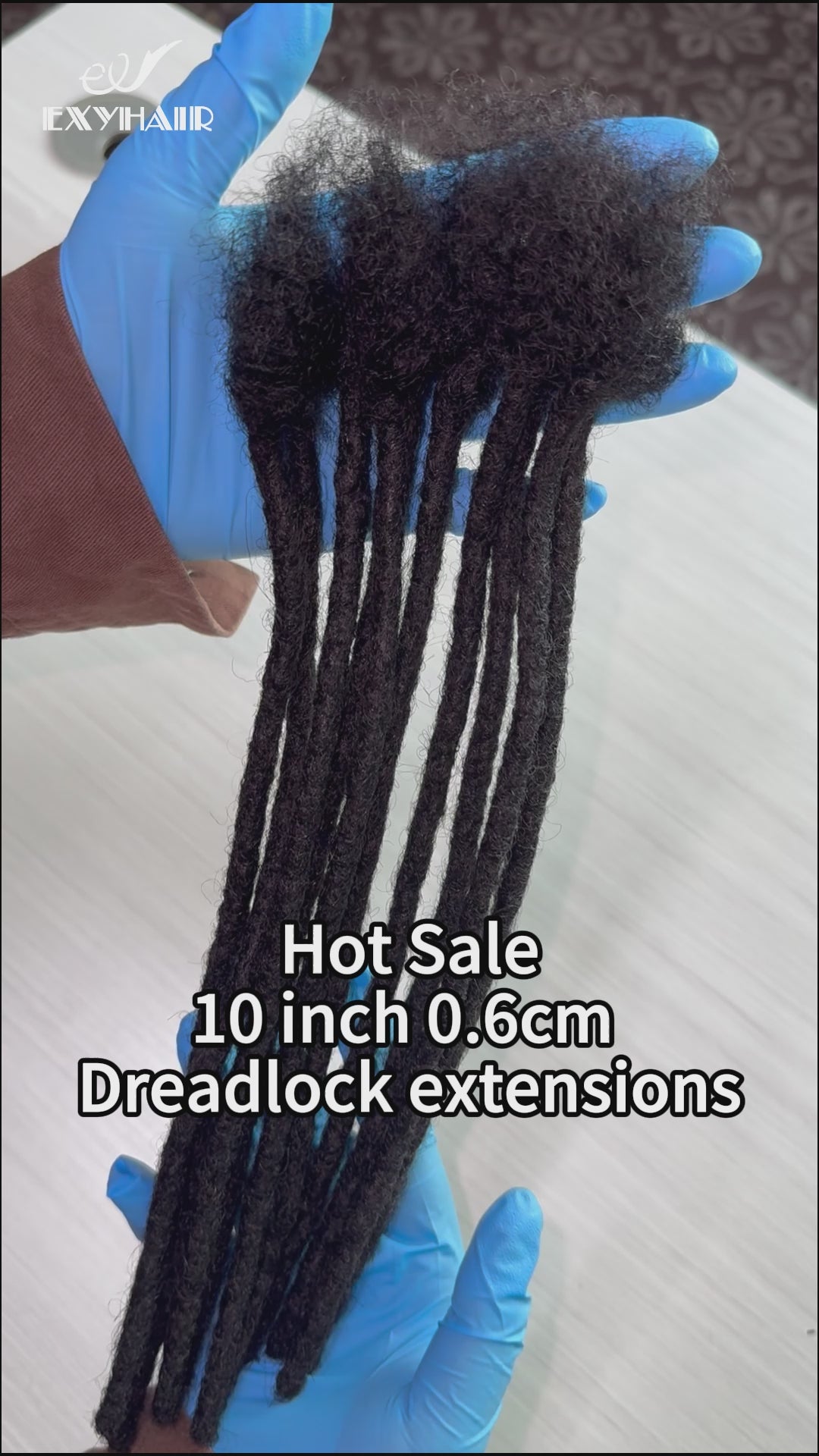 Exyhair 0.6CM Hot Style High Quality Afro Kinky Human Hair Crochet Dreadlock Extensions (Free crochet hook + Free shipping)